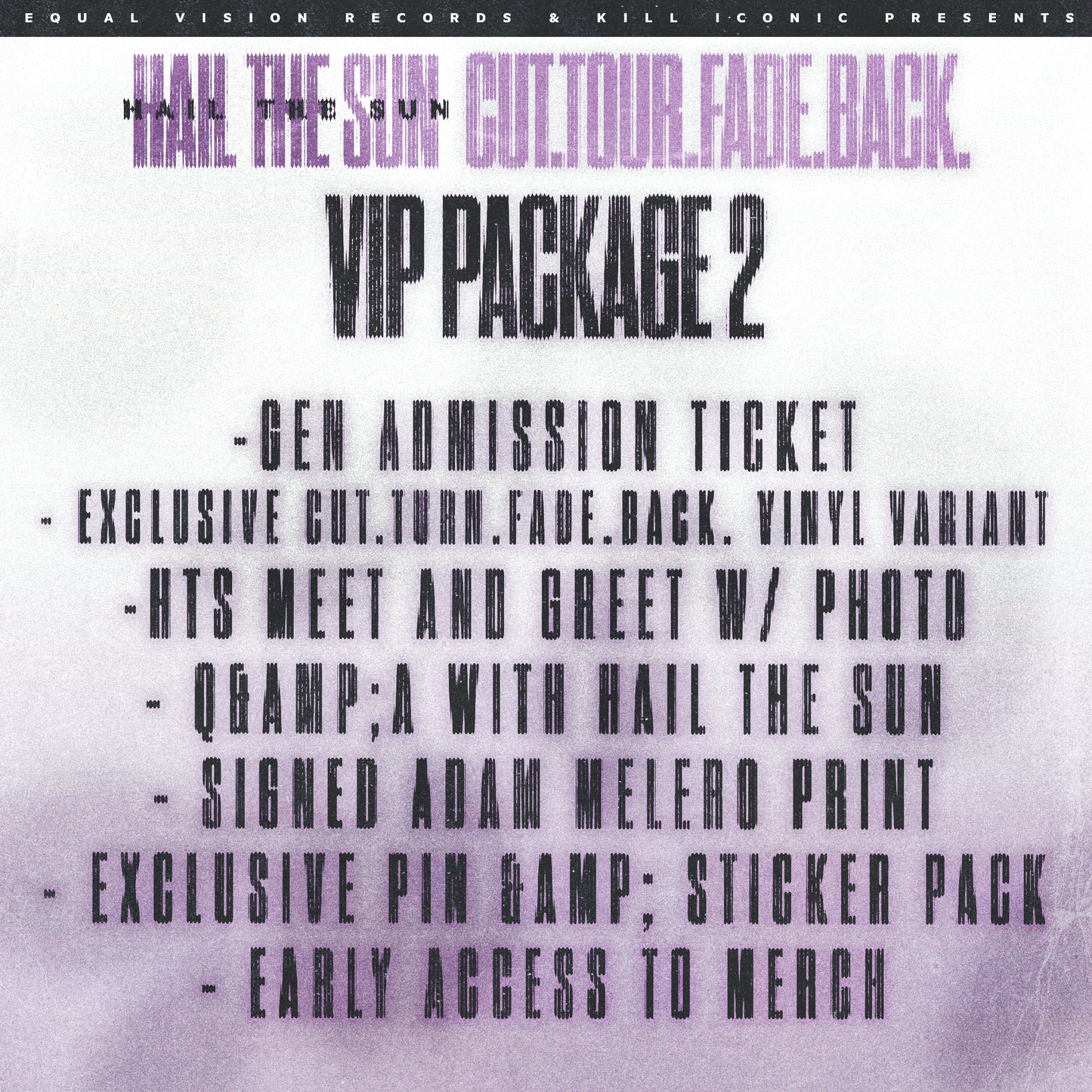 Hail The Sun - VIP Packages - Berkley, CA - Cornerstone - May 4